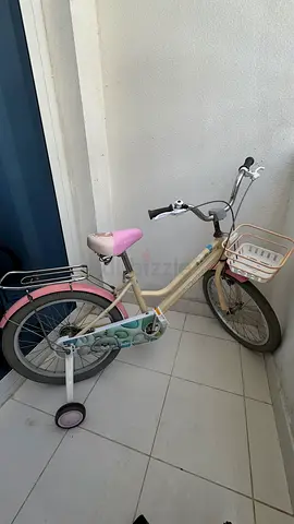 Kids 16-inch Girls Bicycle with Training Wheels and Basket