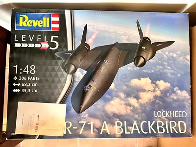 Revell 1:48 Scale Lockheed SR-71 A Blackbird Model Kit with tools
