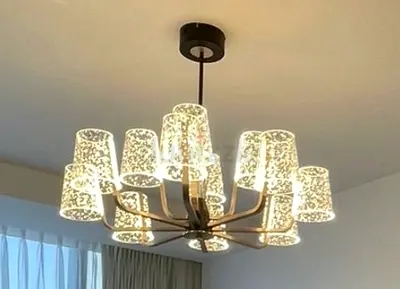Chandelier +all LED bulbs including