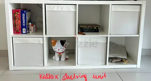 IKEA KALLAX Shelving Unit with 8 DRONA Storage Boxes
