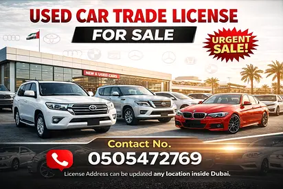 Used Car Trade License for Sale - Dubai (Ready  Transferable)