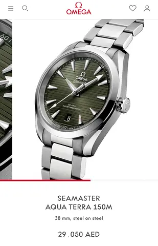 STEAL DEAL! Omega Seamaster Aqua Terra 150M 38mm Green Teak Dial Steel Watch (Unwanted Gift)