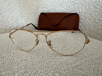 Ray ban optical glasses with gold frame Authentic