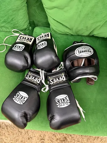 Boxing Gloves Cleto Reyes + Headgear Set
