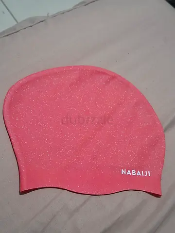 Nabaiji pink glitter silicone swim cap and goggles - Gently Used