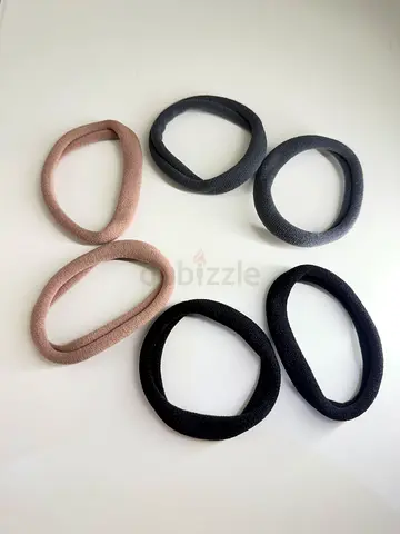 Set of 6 Neutral Tone Elastic Hair Ties