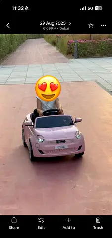 Fiat 500 Electric Ride-On Car for Kids in Pink
