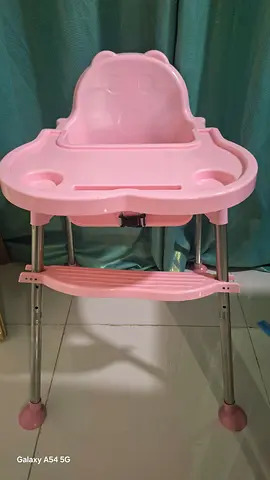Lightweight Pink Baby High Chair with Tray (Good Condition)
