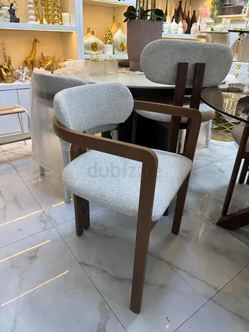 Modern Bouclé Dining Chair with metal Frame