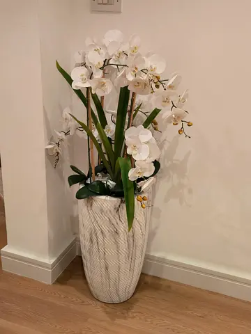 Set of 9 different artificial plants for decoration