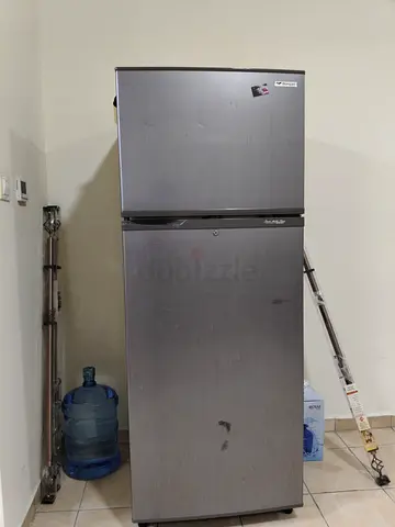 Silver 2-door refrigerator - good working condition
