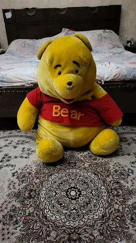 Large Yellow Plush Teddy Bear (Bear Shirt) - Good Condition