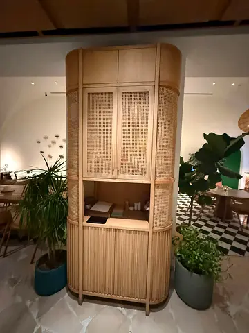 Wooden Cane Display Cabinet / Storage Unit