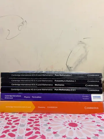 As  A-Level textbooks — Physics, Math and Chemistry