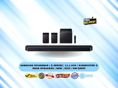 Samsung Soundbar | Q Series | 11.1.4ch | Subwoofer  Rear Speakers | New | 2025 | HW-Q990F