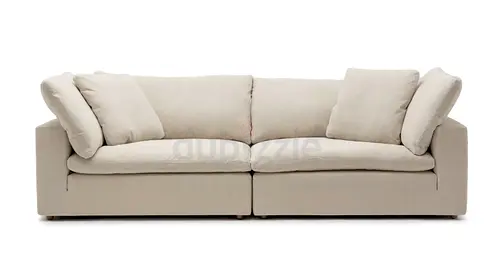 Loom Collection, set of 2 sofas: Feather Cloud Natural