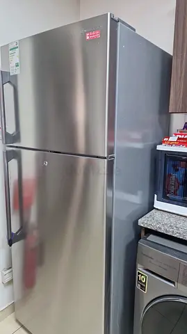 Stainless Steel Top-Freezer Refrigerator - Good Working Condition