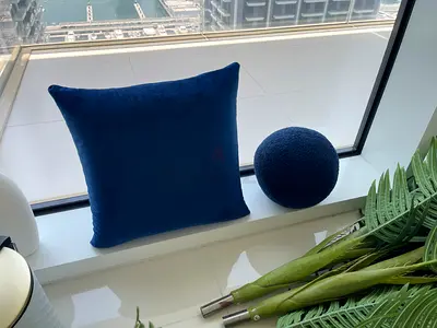 Plain Blue and Ball Pillows