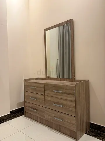 Large Wooden Dresser Mirror - Light Oak Finish