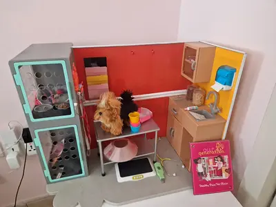 Kids doll playset with two dolls and accessories