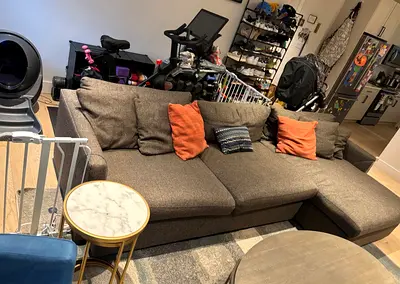 Cratebarrel lounge deep L shape sofa