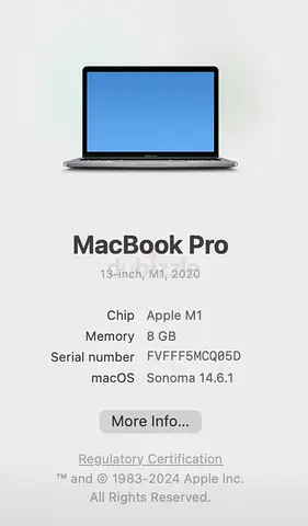 MacBook Pro 13-inch M1 (2020) - 8GB