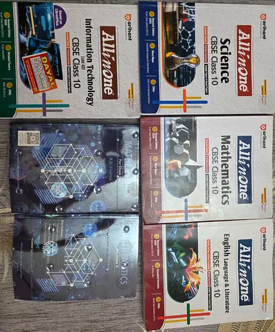 Set of All-in-One CBSE Class 10 latest guides (Math, Science, English, IT) - Excellent Condition