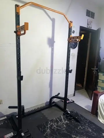 Sunny  adjustable squat/power rack with pull-up bar - sturdy home gym frame