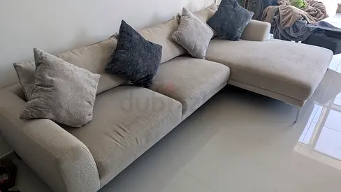PRICE DROP light grey L-shaped 3-seater sofa (good used condition). Open to offers. Pick up asap