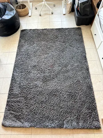 IKEA Grey Shaggy Rug - Large, Good Condition