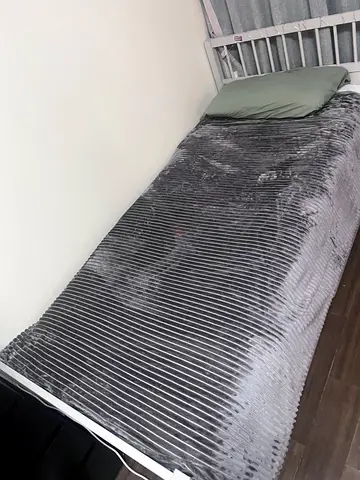 Single bed and mattress