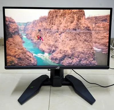 The Asus ROG Swift Pro PG248QP is an elite esports-focused gaming monitor featuring a 24.1-inch FHD