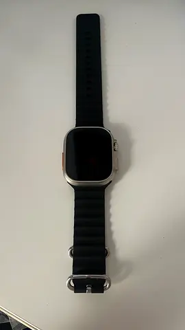 Never Used square smart watch with black silicone strap - perfect condition , brand new , (no box) .