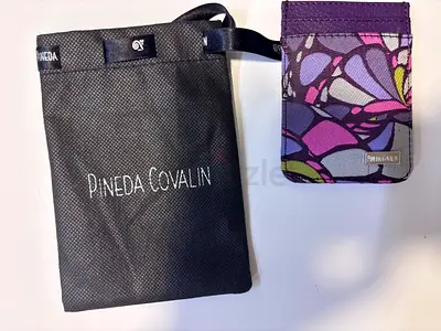 Pineda Covalin Floral Card Holder / Slim Wallet - Purple Patterned