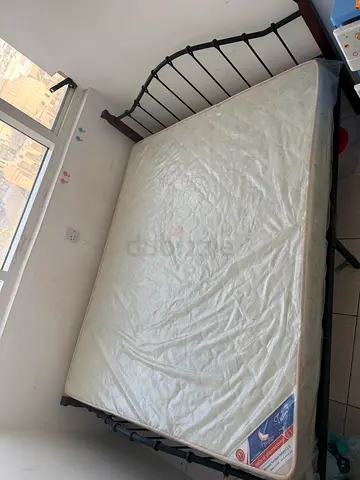 bed with mattress