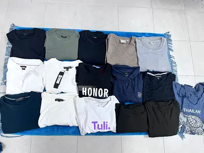 Mixed mens casual t-shirts and polos - bundles of 15, good condition