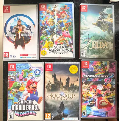 Collection of Nintendo Switch Games - Zelda, Mario, and More (AED 150 each)