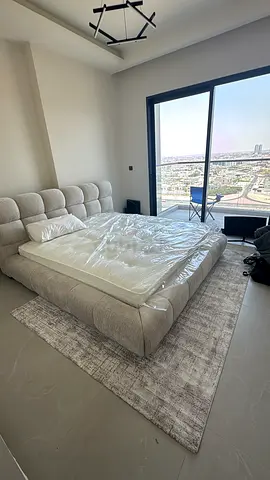 Home Centre King Size Bed + Bliss Green Tea Memory Foam Mattress 180x200cm | Excellent Condition