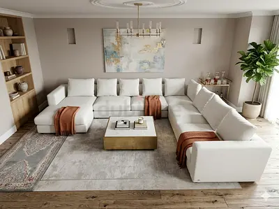 The one brand feather 🪶 filled Ushape sofa for sale
