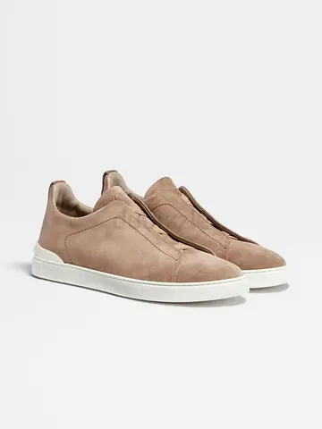 Beige Suede Slip-On Sneakers - Casual Mens Shoes, S450ize Available 40 to 46 available