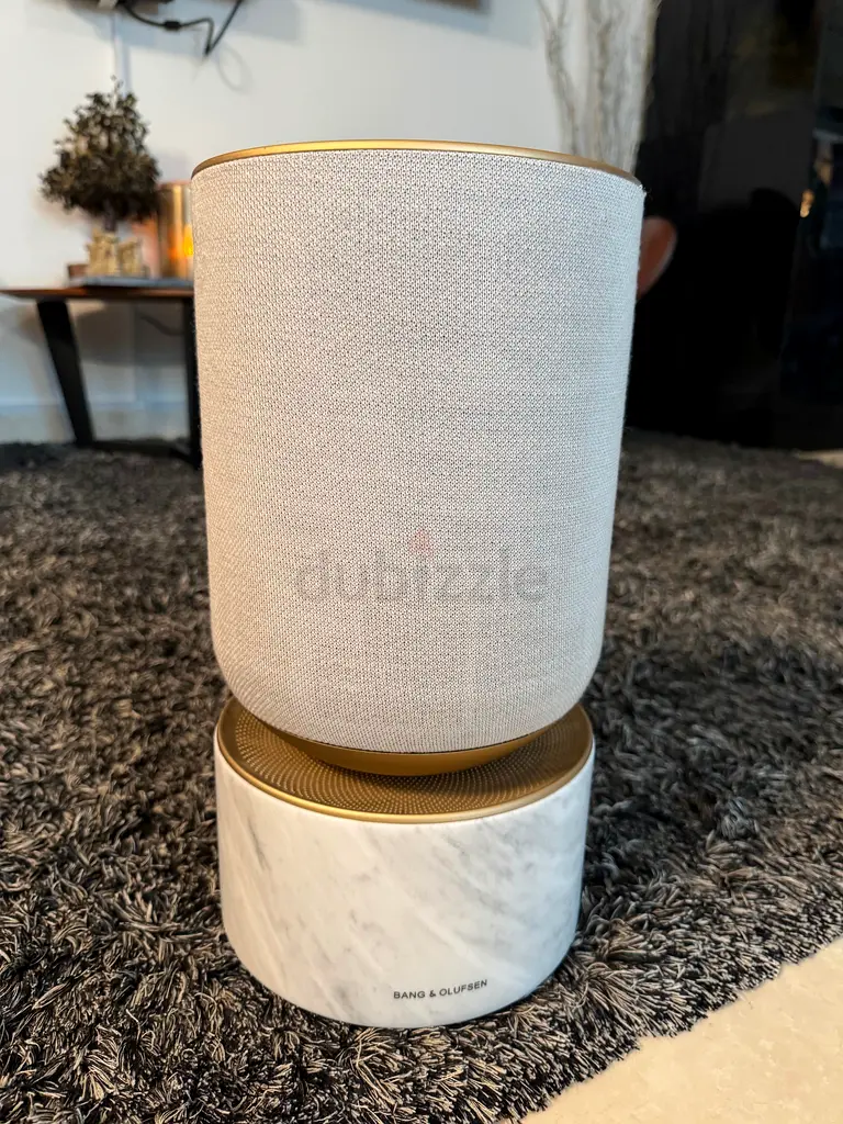 Bang and Olufsen Beosound Balance 360° Speaker, White Marble