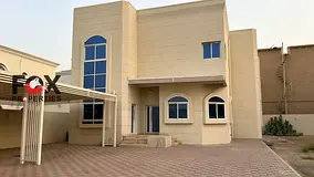 Villa for annual rent in Al Raqaib area in Ajman. First occupant. 4 master bedrooms. Maid's room