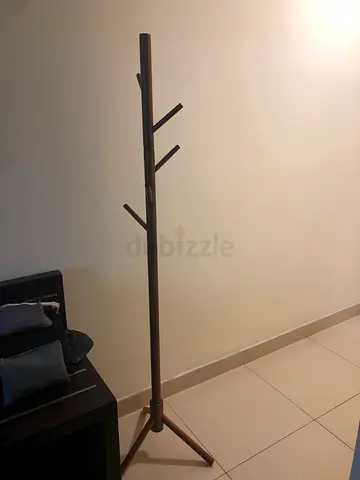 Wooden Standing Coat Rack with Multiple Hooks - Minimalist Design