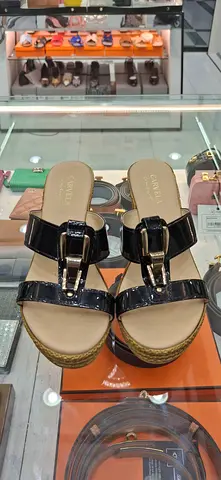 Carvela Womens Black Wedge Sandals