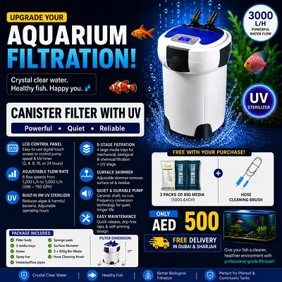 SUNSUN HW 3000 EXTERNAL CANISTER FILTER