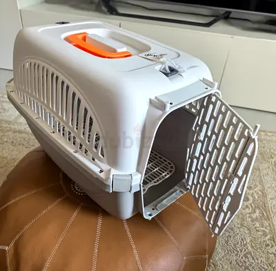Plastic Pet Carrier with Top Handle — brand new Condition ideal for cats