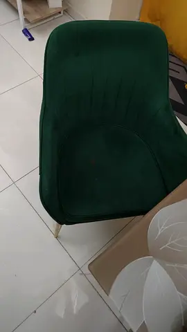 Green Velvet Dining Chair with Gold Legs - Single Unit