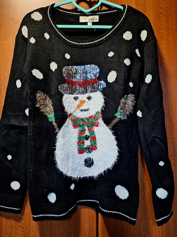 Snowman Christmas sweater M
