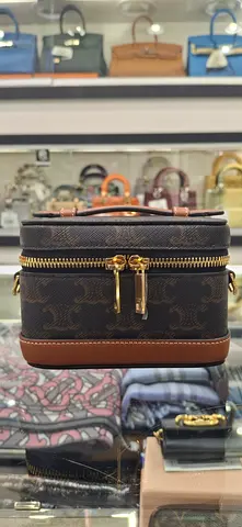 Celine Monogram Triomphe Vanity Case Bag