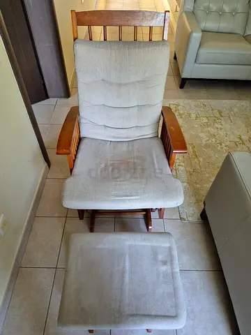 Wooden Rocking Chair with Matching Rocking Ottoman